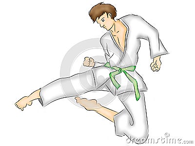 Cartoon Karate Stock Photo