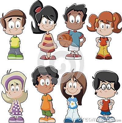 Cartoon kids Vector Illustration