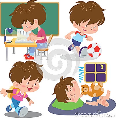 Cartoon kids Vector Illustration