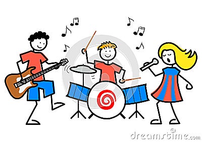 Cartoon Kids Music/eps Vector Illustration