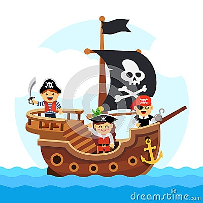 Pirate vector set stock vector. Illustration of captain - 55127928