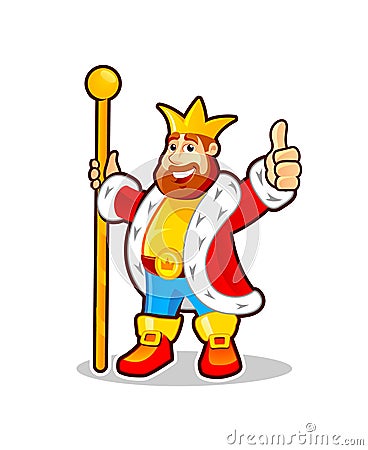 Cartoon King Vector Illustration