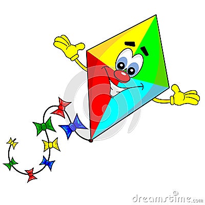 A cartoon kite Vector Illustration