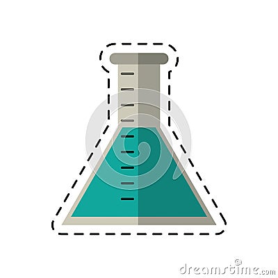Cartoon laboratory test tube chemistry Vector Illustration
