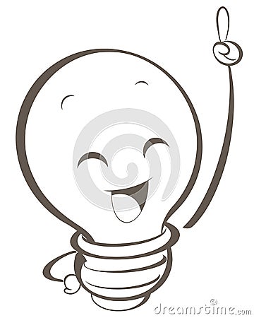 Cartoon light bulb Stock Photo