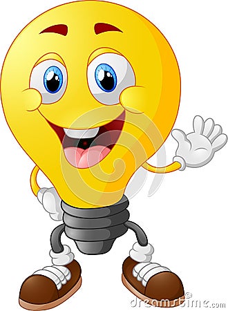 Cartoon light bulb Stock Photo