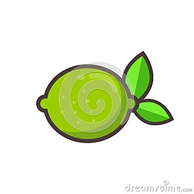 Cartoon lime Vector Illustration