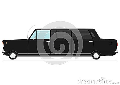 Cartoon limousine Vector Illustration