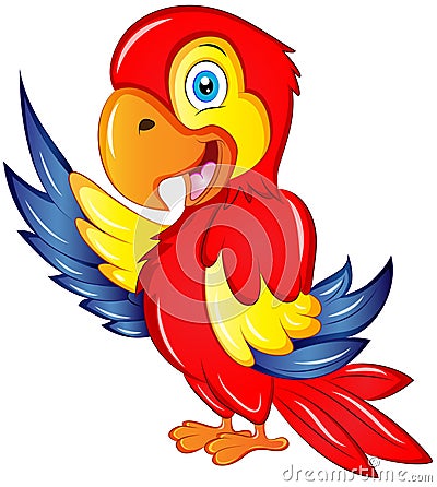 Cartoon Macaw Vector Illustration Vector Illustration