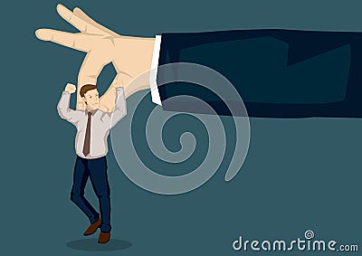 Cartoon Male Employee Being Picked On Vector Illustration Vector Illustration