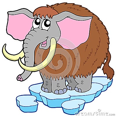 Cartoon mammoth Vector Illustration