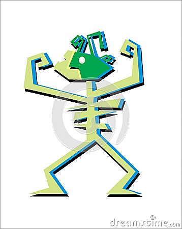 Cartoon man figure, vector Stock Photo