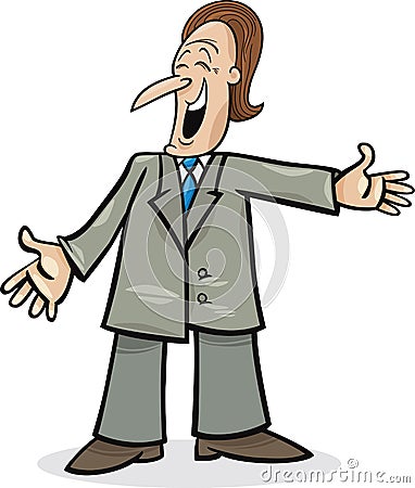 Cartoon man in suit Vector Illustration