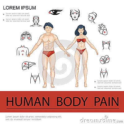 Cartoon Medical Concept Vector Illustration
