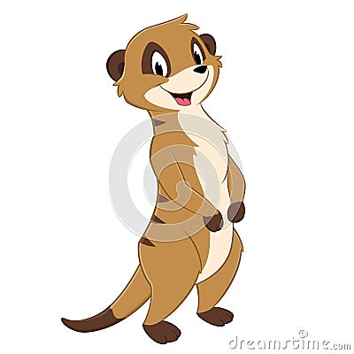 Cartoon Meerkat Vector Illustration