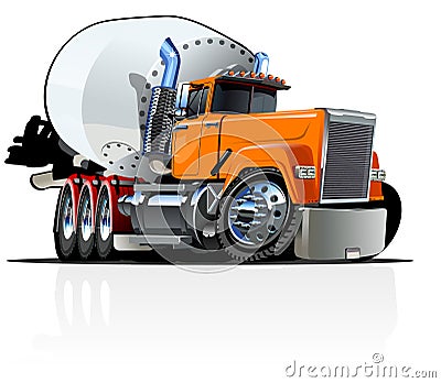 Cartoon Mixer Truck Stock Photo
