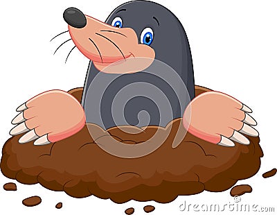 Cartoon mole gesturing Vector Illustration