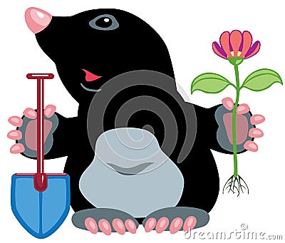 Cartoon mole Vector Illustration