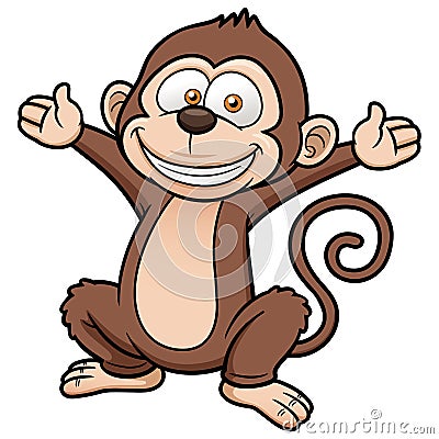 Cartoon Monkey Vector Illustration