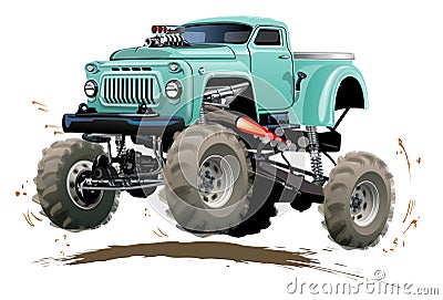 Cartoon Monster Truck Stock Photo