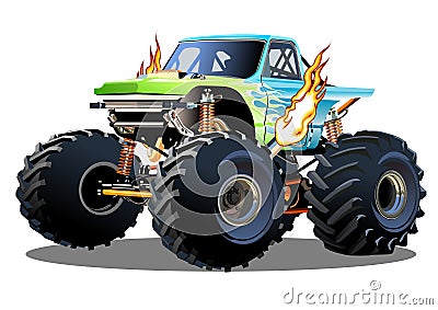 Cartoon Monster Truck Vector Illustration