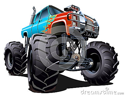 Cartoon Monster Truck Vector Illustration