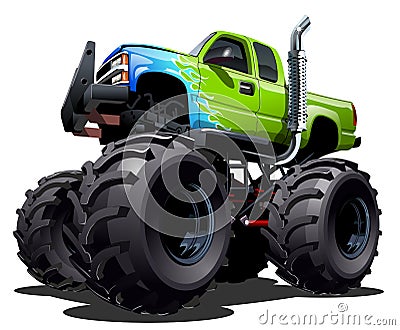 Cartoon Monster Truck Vector Illustration