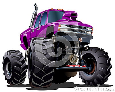 Cartoon Monster Truck Vector Illustration