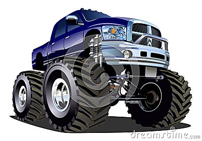 Cartoon Monster Truck Vector Illustration
