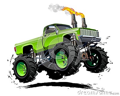 Cartoon Monster Truck Vector Illustration