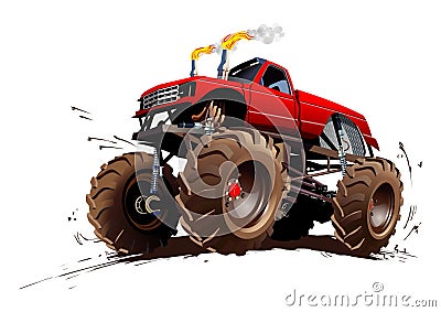 Cartoon Monster Truck Vector Illustration