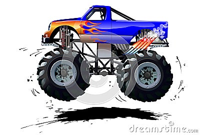 Cartoon Monster Truck Vector Illustration