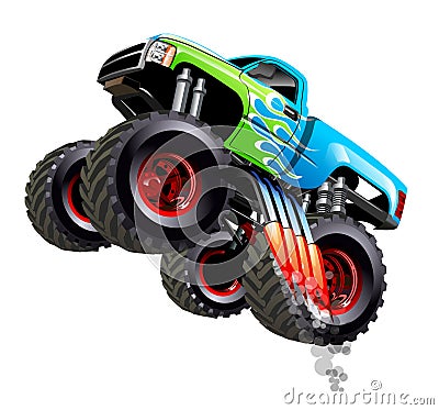 Cartoon Monster Truck Vector Illustration