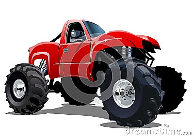 Cartoon Monster Truck Vector Illustration