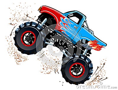 Cartoon Monster Truck Vector Illustration