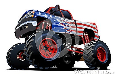 Cartoon Monster Truck Vector Illustration