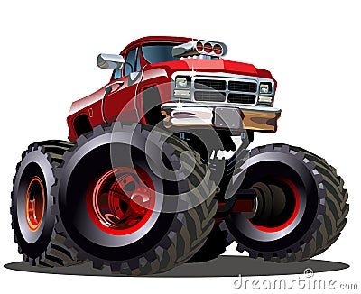 Cartoon Monster Truck Vector Illustration