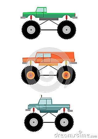 Cartoon monster truck Vector Illustration