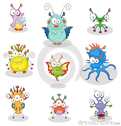 Cartoon monsters Stock Photo