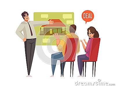 Cartoon Mortgage Icon Vector Illustration