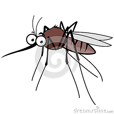 Cartoon mosquito. Vector illustration Vector Illustration