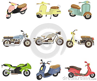 Cartoon motorcycle icon Vector Illustration