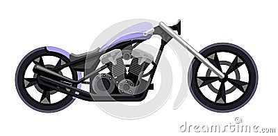 Cartoon motorcycle isolated on white background Vector Illustration