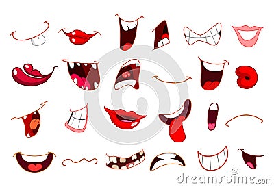 Cartoon mouths Vector Illustration