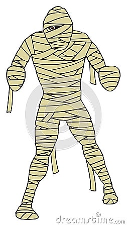 Cartoon Mummy Vector Illustration