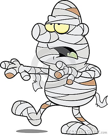 Cartoon Mummy Vector Illustration