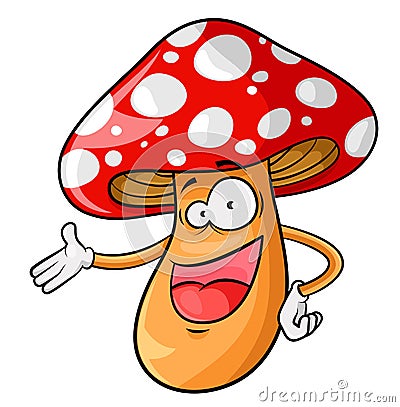 Cartoon mushroom Vector Illustration