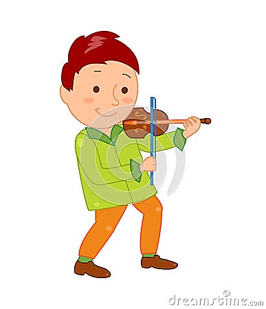 Cartoon musician kid. Vector illustration for children music Vector Illustration