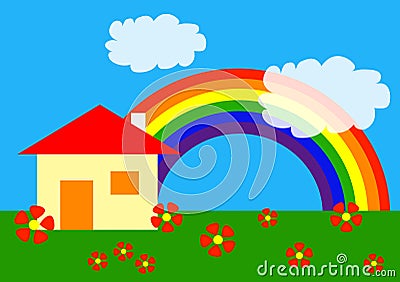 Cartoon: My Home Royalty Free Stock Photos - Image: 686718