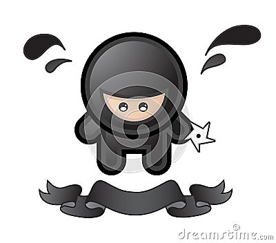 Cartoon ninja Vector Illustration